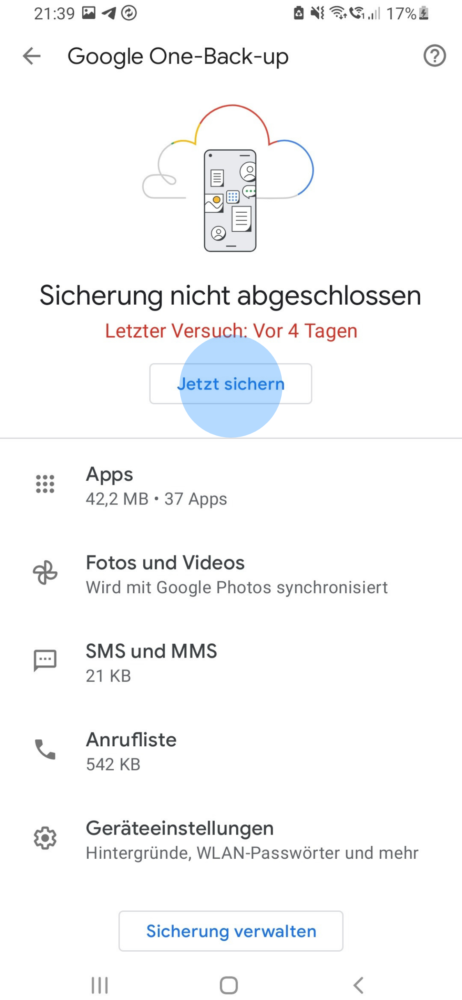 So kannst du ein Android Backup erstellen