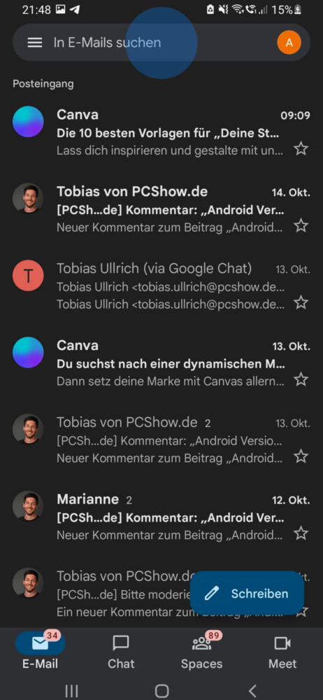 Gmail Posteingang durchsuchen leicht gemacht