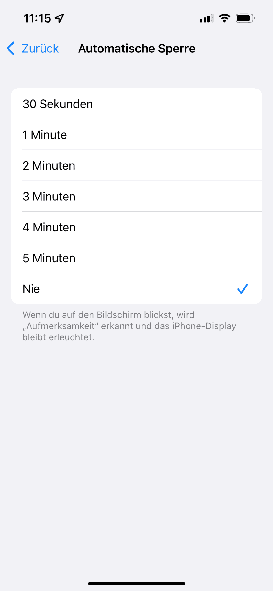 Luxus Iphone Automatische Sperre Nicht Veranderbar Ebenbild