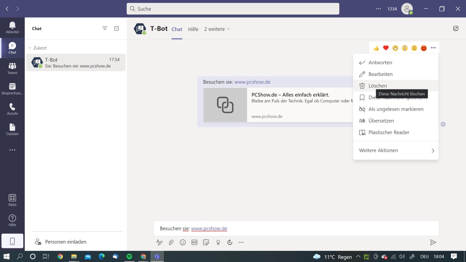 Microsoft Teams Chat löschen So funktioniert es! PCShow.de