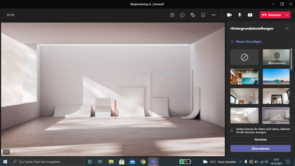 Ohne Probleme Microsoft Teams Hintergrund ändern