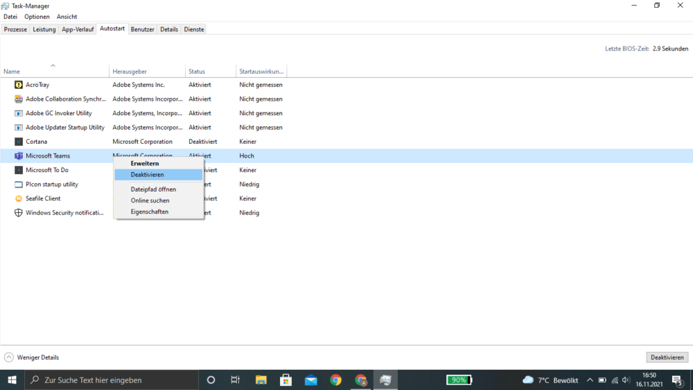 Ohne Probleme Microsoft Teams Autostart deaktivieren 