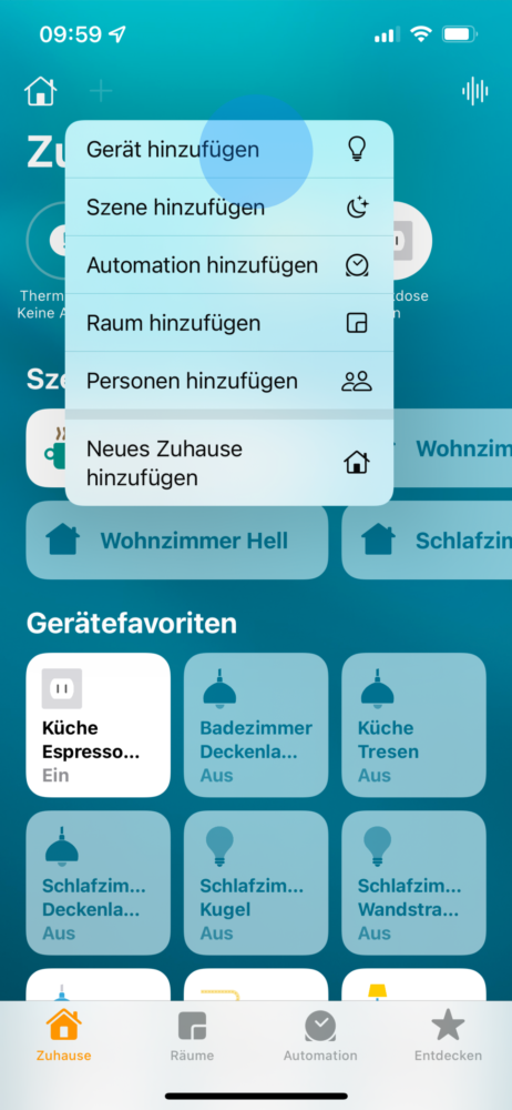 HomeKit von Apple einrichten