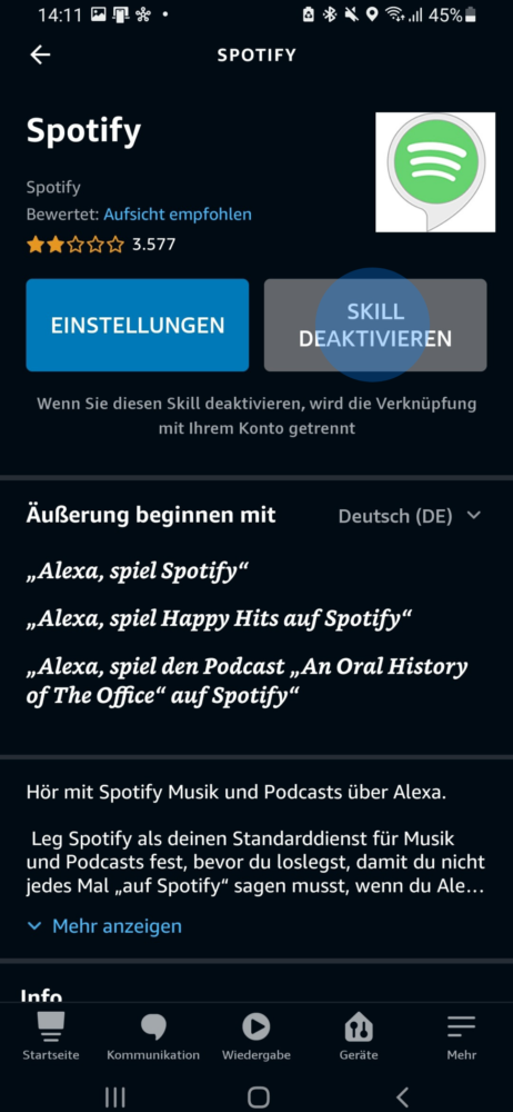 Bei Amazons Sprachassistenten Skills löschen