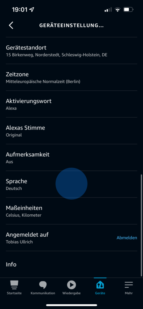 Bei Alexa Sprache ändern