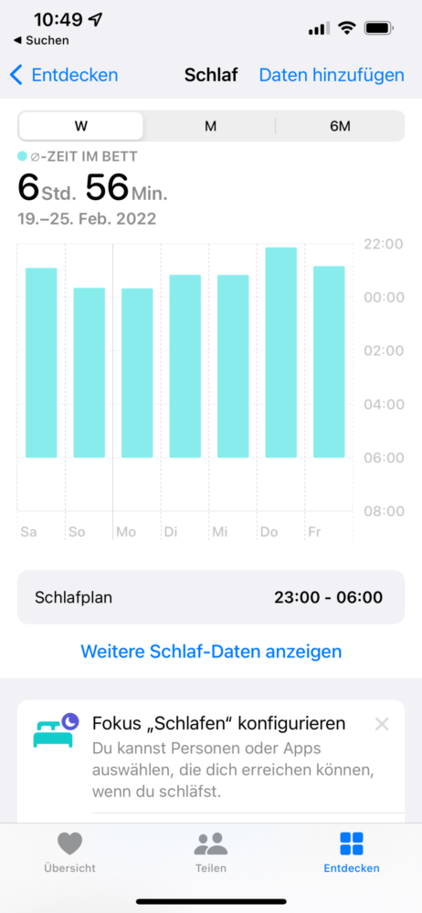 Schlafanalyse mit Apple Watch nutzen