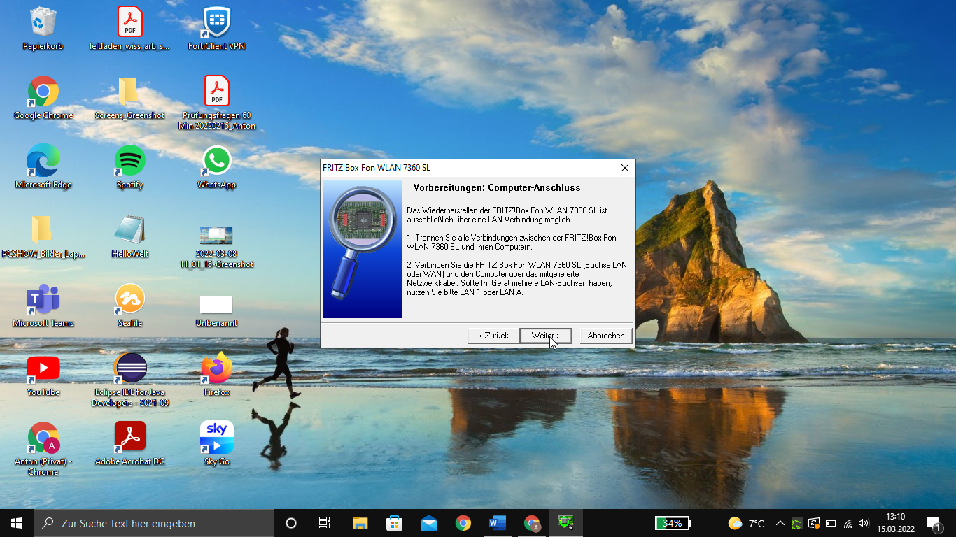 Fritzbox zurücksetzen auf Werkseinstellung So geht