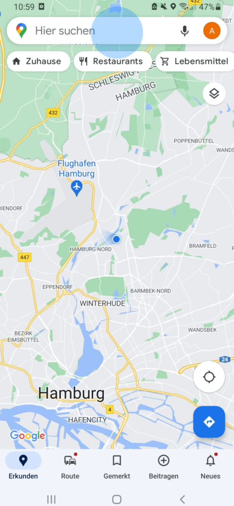 Mit Maps den Weg finden