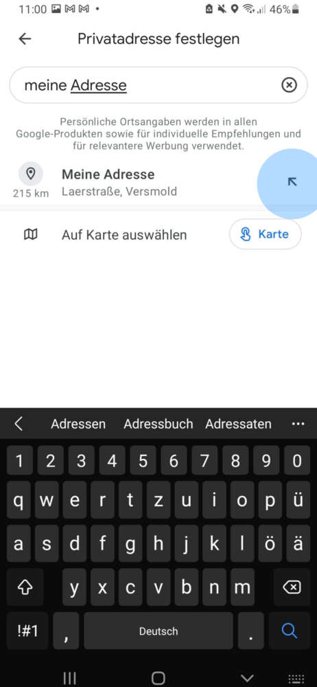 Nach Hause navigieren mit Google Maps