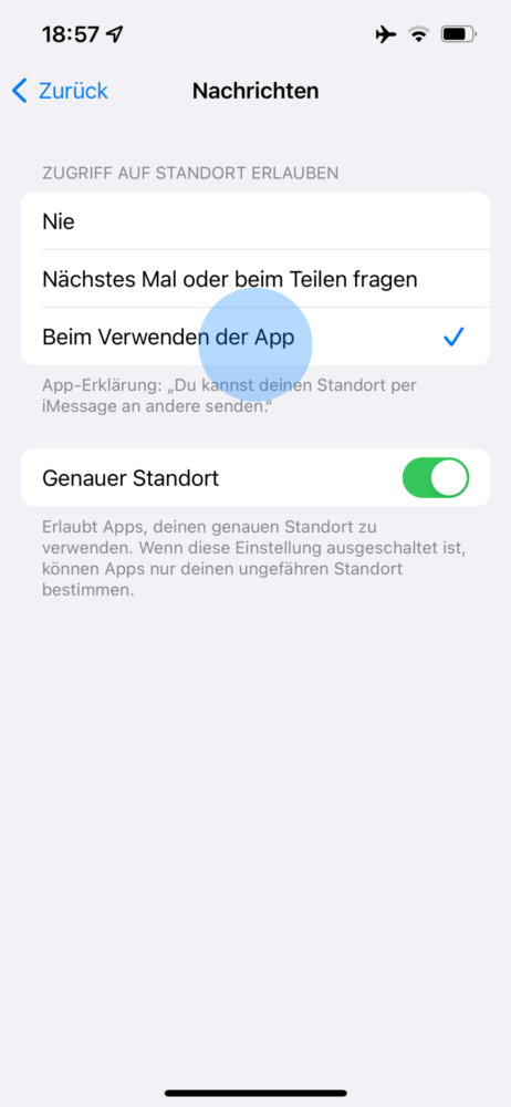 Standort teilen am iPhone