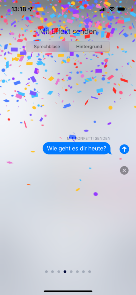 Ballons am iPhone verschicken