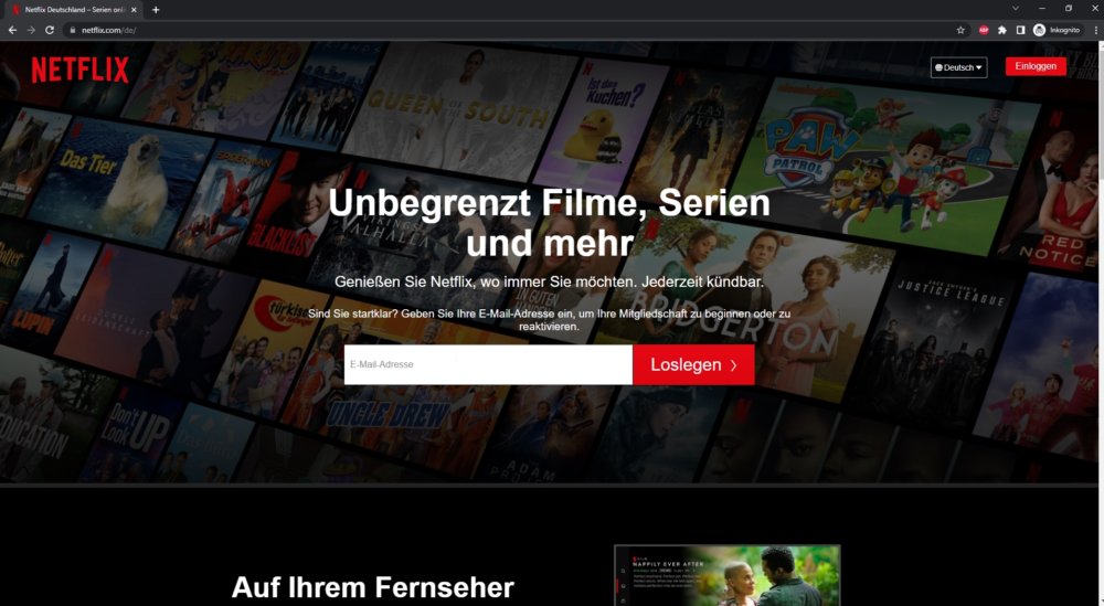 Bei Netflix auf dem Mac anmelden