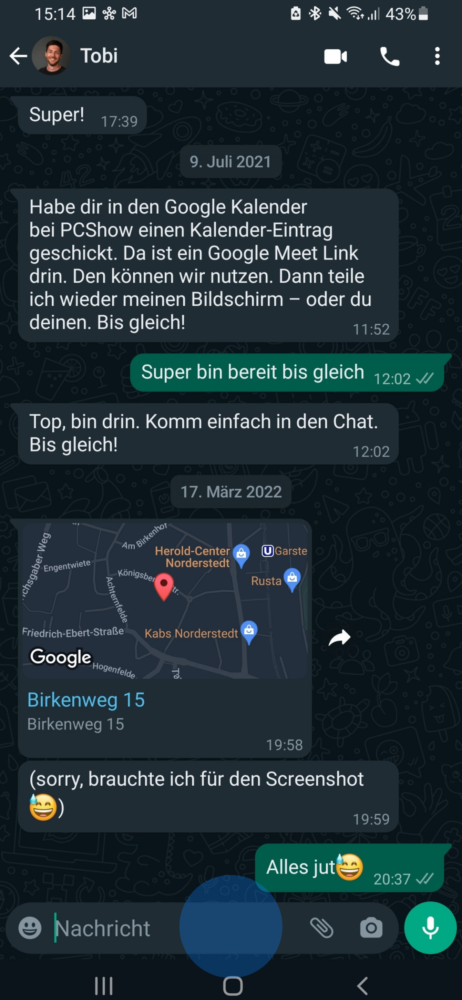 Neuen Chat schreiben