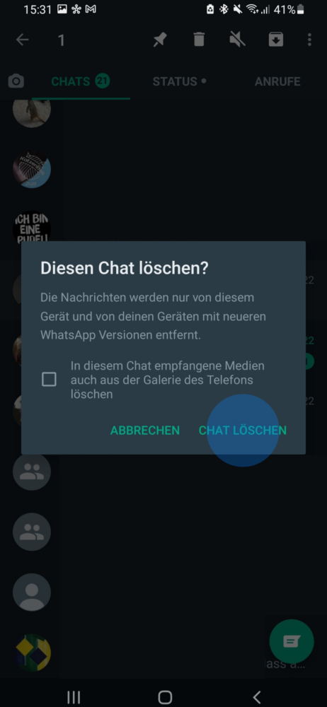 Person aus WhatsApp entfernen