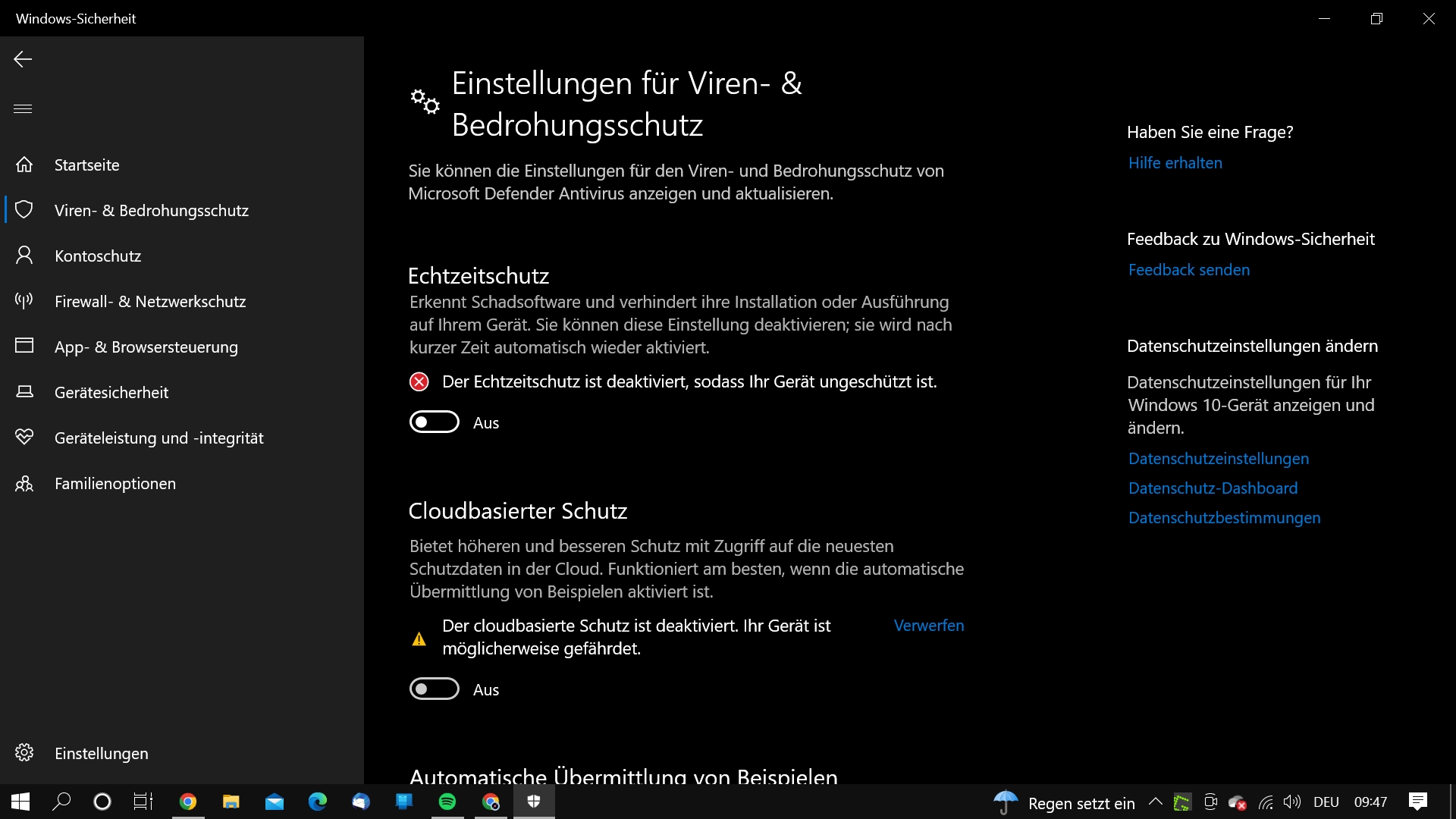 Windows Defender Ausschlüsse Lassen Sich Nicht Entfernen