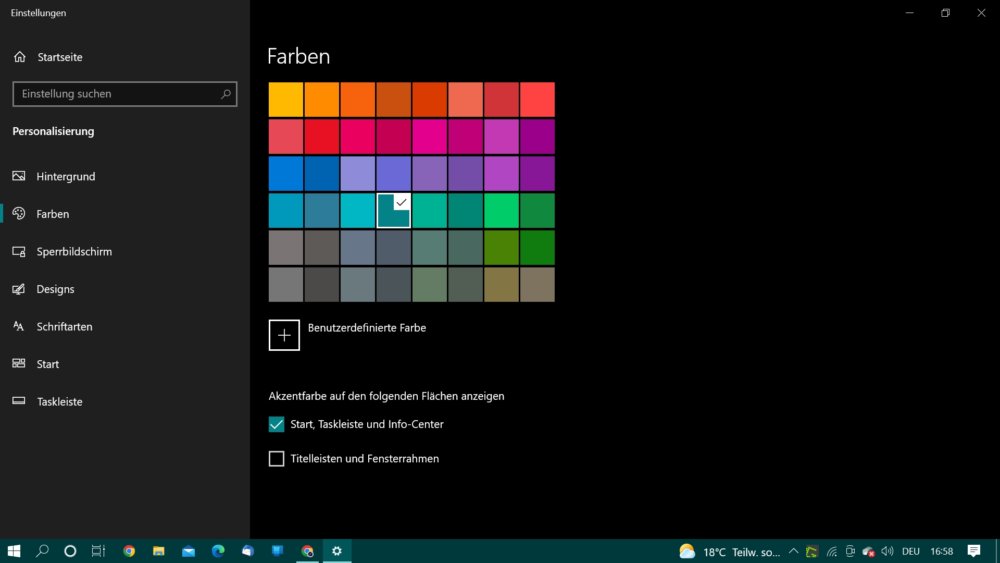 Ganz einfach Windows Taskleiste Farbe ändern