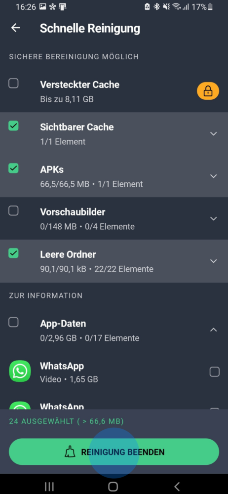 Android Gerät reinigen