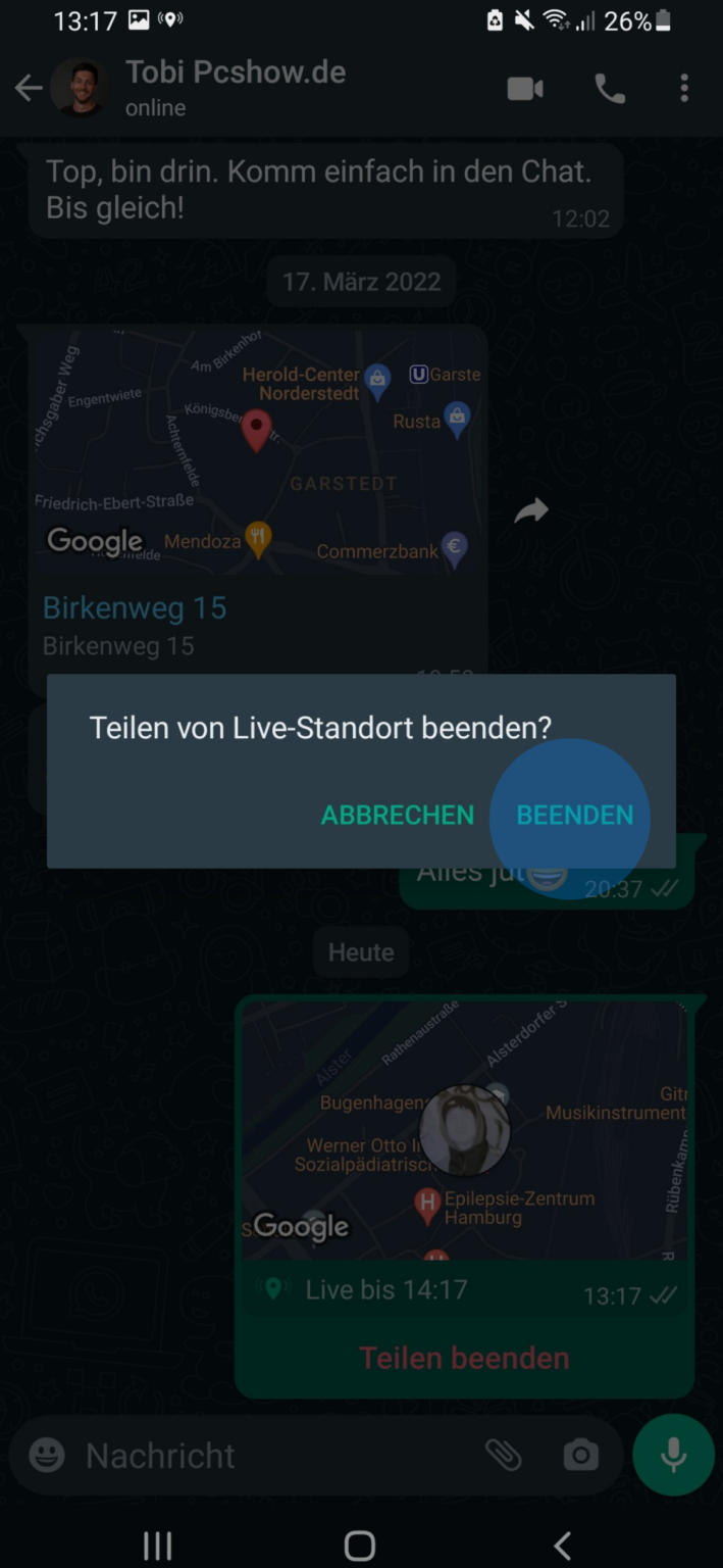 Live Standort WhatsApp So teilst du ihn mit Freunden! PCShow.de