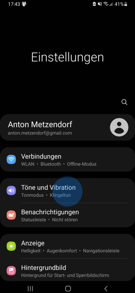 Tastentöne ausschalten am Android