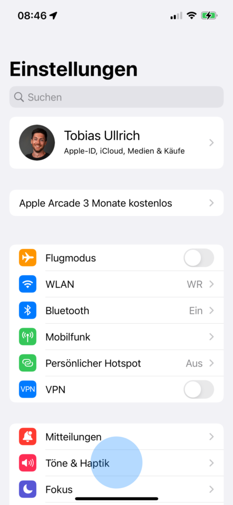 Wahltastatur stumm schalten am iPhone