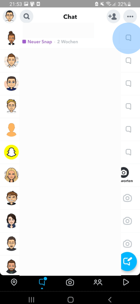 Wie lange bleibt ein Chat bei Snapchat?