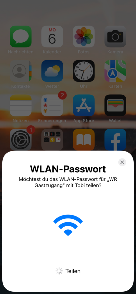 Mit 2 Apple-Geräten Kennwörter teilen