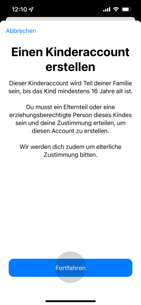 iPhone für Kinder einrichten