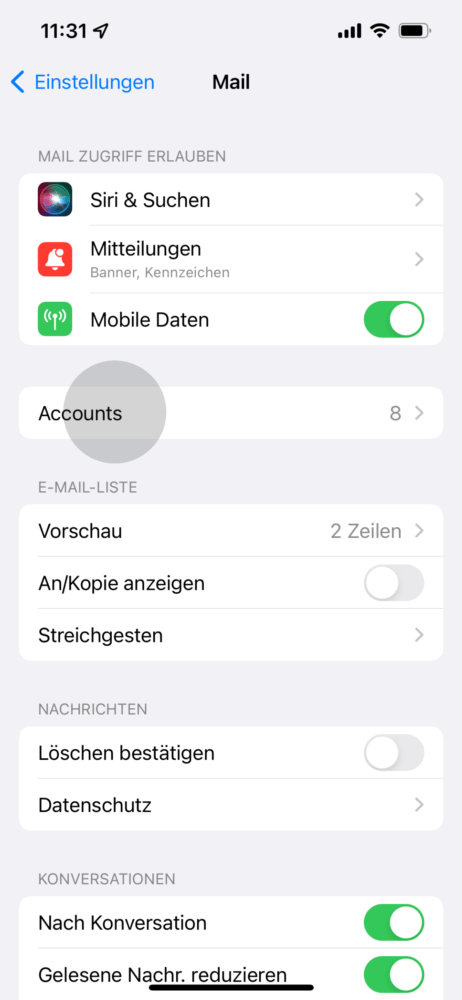 Am iPhone Mail einrichten