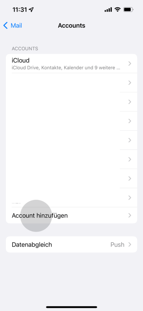 Account hinzufügen