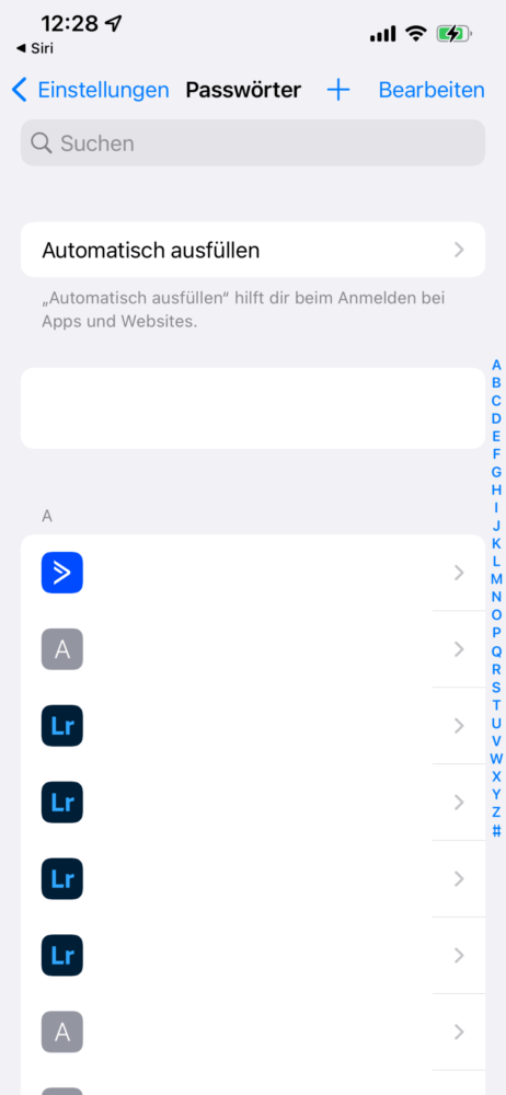 Am iPhone Passwörter anzeigen lassen