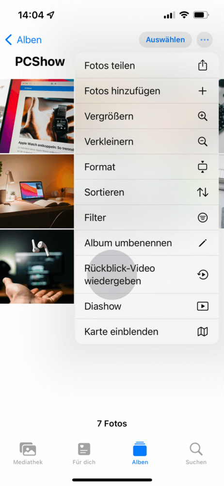 iPhone Rückblick wiedergeben