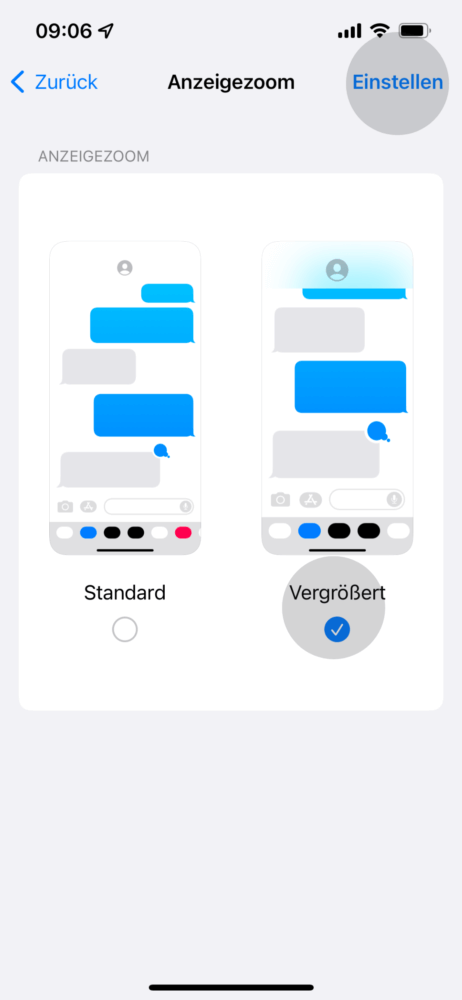 iPhone Tastatur vergrößern