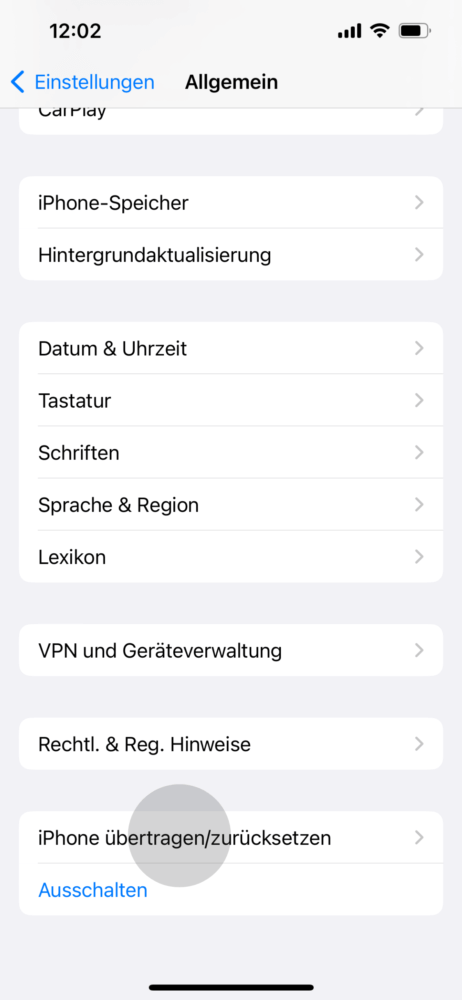 iPhone Netzwerkeinstellungen zurücksetzen