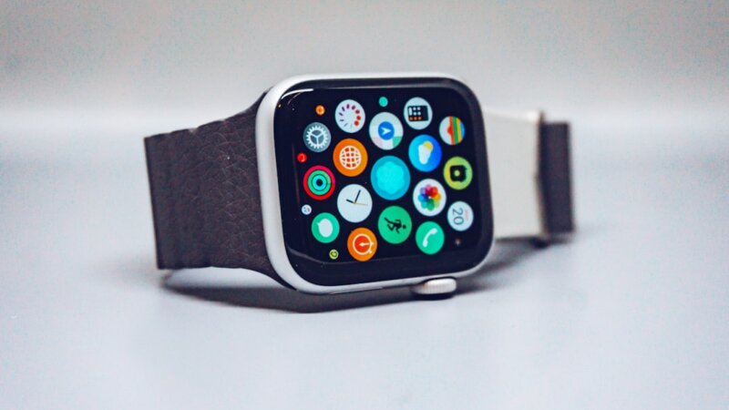 black smart watch with black strap