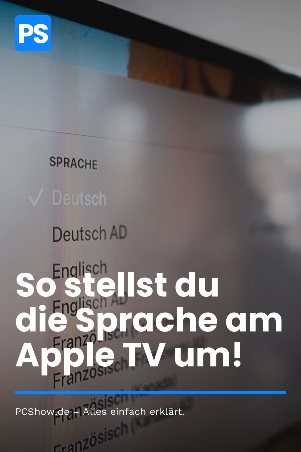 Apple TV Sprache ändern für Filme und Menü - PCShow.de